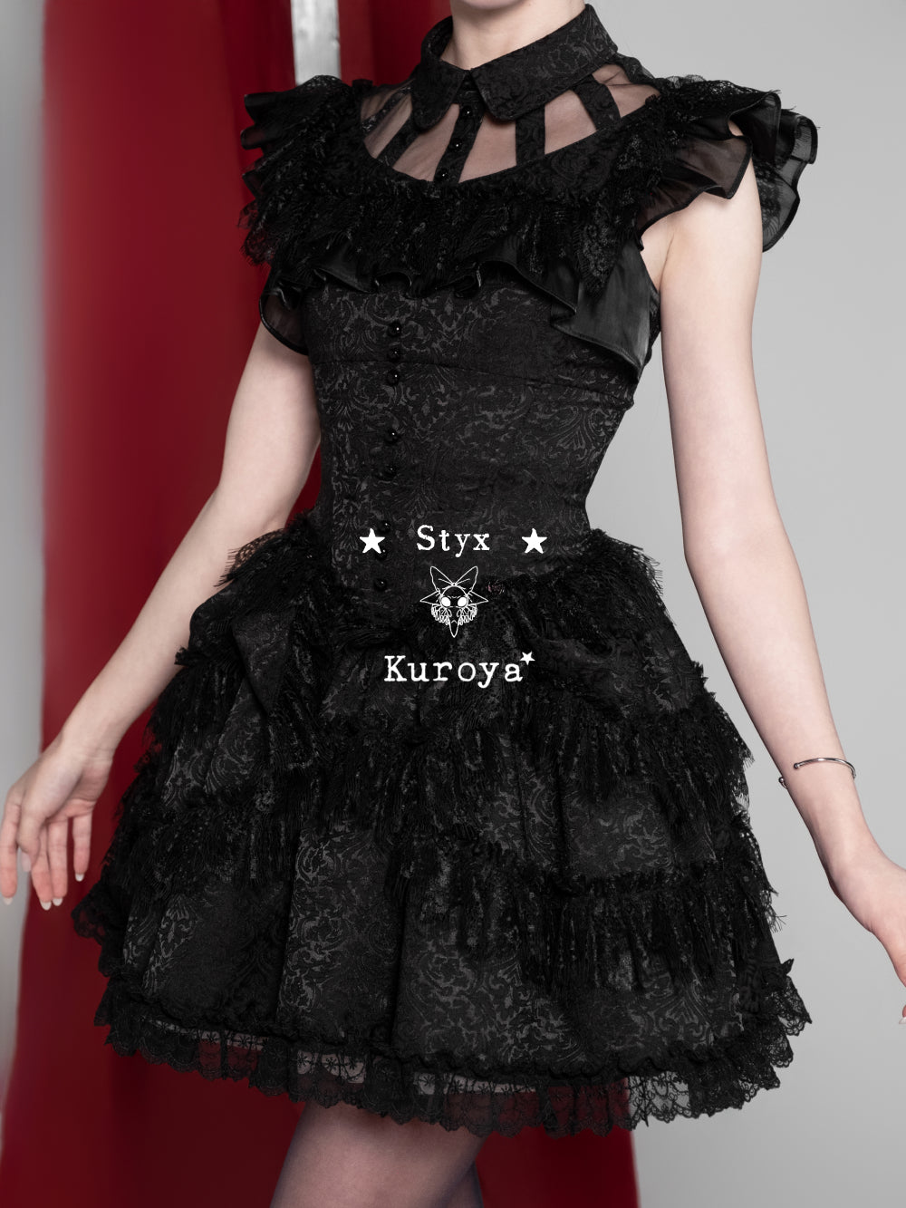 Styx Dark Gothic Handmade Lace Short Dress MORY HITOMI Styx Dark Gothic Handmade Lace Short Dress MORY HITOMI