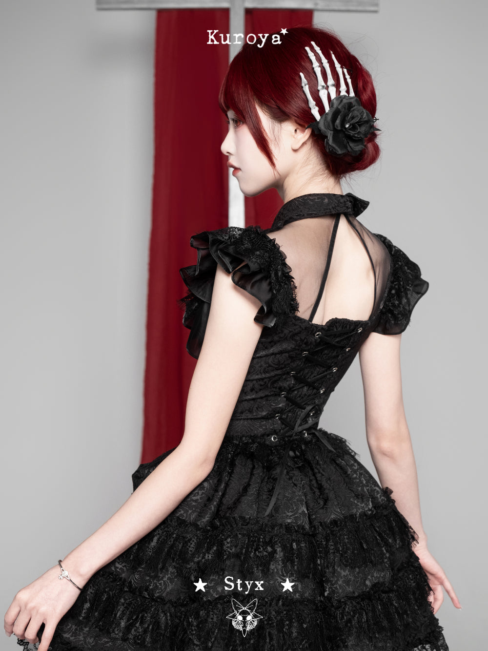 Styx Dark Gothic Handmade Lace Short Dress MORY HITOMI Styx Dark Gothic Handmade Lace Short Dress MORY HITOMI